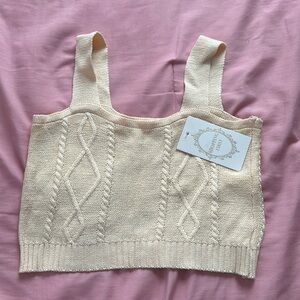 Tan crop top 

one-size fits all